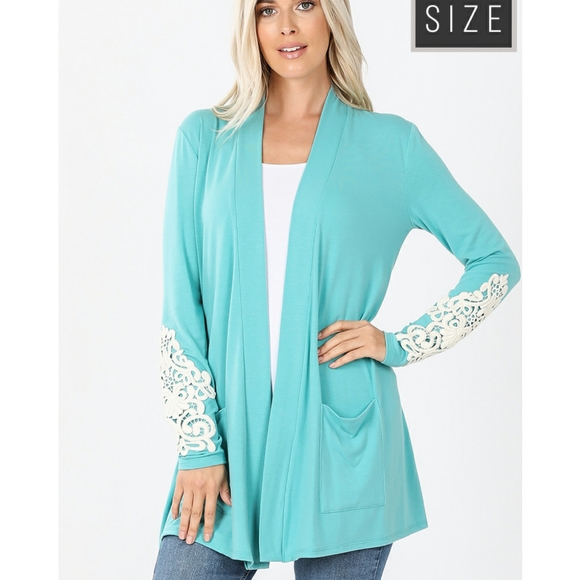 Zenana Outfitters Sweaters - Long Sleeve Crochet Cardigan